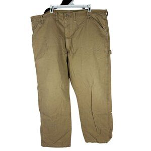Wrangler Men's Carpenter Pants 44x30 Khaki 100% Cotton Made In Mexico